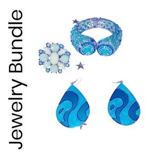 Aqua Blue/Green Fashion Jewelry Set